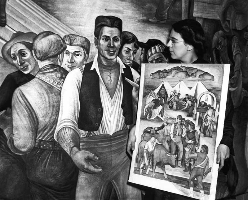 Making Camp on the Red River Trail by Lucia Wiley